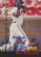 Buy Ray McDavid, Wichita Wranglers - Padres Affiliate Autographed Card by Signature Rookies now!