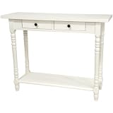 Foyer Table with 2 Drawers in White