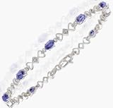 14K TANZANITE & DIAMOND BRACELET 2.12 CARATS