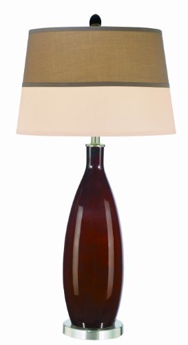 Lite Source LS-21500COFFEE Gillespie Table Lamp, Fabric Shade, Coffee
