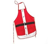 Santa's Coat Apron Accented with Bells Great Gift For The Holiday Chef
