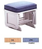 Glider Ottoman - Natural Finish/Blue Mint Fabric