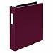 Wilson Jones Heavy Duty No-Gap Round Ring Binder, 1.5 Inch Capacity, Letter Size, Dark Red (W364-34NCPP)