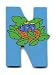 Wooden Nest Letter N Magnet by The Toy Workshop