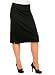 Women's Knee Length A-Line Elastic Waist Skirt