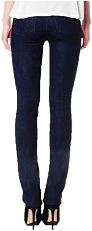 Second Yoga Jeans Women's Highrise Straight With Tonal Stitch In Dark 32