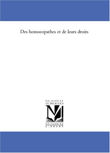 Des homoeopathes et de leurs droits