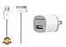 Liger Wall Charger for iPhone 4/4S,iPad 1/2/3, iPod - Carrier Packaging - White