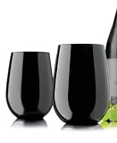 Libbey Black Stemless All Purpose Wine Glass, 4 - Piece set