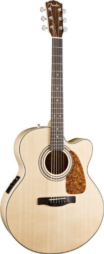 FenderÂ® CJ 290 SCE Jumbo Acoustic-Electric Guitar, Natural