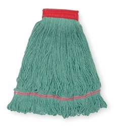 Tough Guy 1TYP7 Wet Mop, Large, Green, Looped End