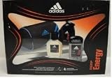 Adidas Deep Energy Gift Set - Cologne, Body Wash, Deodorant, and Toiletry Bag