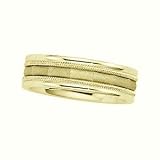 14K Yellow Gold Comfort Fit Wedding Band For Men and Women - Sizes 4.5 - 12