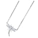 Sterling Silver CZ (Cubic Zirconia) and Pearl Dragonfly Necklace with 16 inch Sterling Silver chain