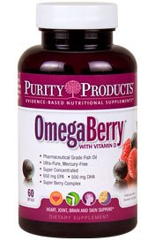 Omega Berry Fish Oil by Purity Products - 60 Soft Gels