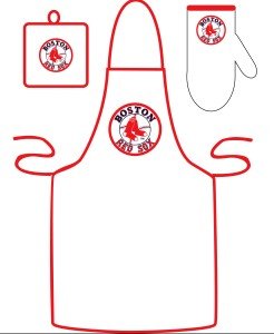 Boston Red Sox Grilling Apron Set