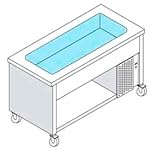 Kühlwanne - offener Unterbau - Kapazität 3 x GN 1/1