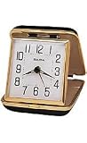Bulova Reliable II Travel White Dial Alarm Clock #B6112