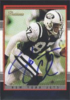Laveranues Coles, New York Jets, 2001 Bowman Autographed Card