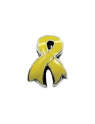 Zable(tm) Sterling Silver Awareness Ribbon Yellow Bead / Charm