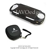 Sony PlayStation Portable Slim (PSP) JAVOSkin (Black) + UMD and Memory Stick Pro Duo Airform Pouch (Black) Bundle