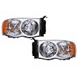 Dodge Ram Pickup With Xenon BulbsHeadlights Headlamps Driver/Passenger Pair New