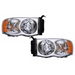Dodge Ram Pickup With Xenon BulbsHeadlights Headlamps Driver/Passenger Pair New