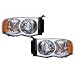 Dodge Ram Pickup With Xenon BulbsHeadlights Headlamps Driver/Passenger Pair New