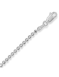 Sterling Silver 20 Inch Faceted Bead Chain