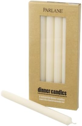 Set Of Six Delightful Ivory Dinner Candles - Height 250 mm (8 Hours Burning Time)