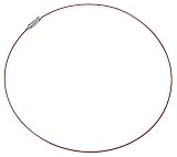Stainless Steel Red Laminated Chain 16 18 Choker Necklace with Screw Clasp