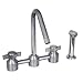 Watermark 25-7.6 Velvet Chrome Kitchen Faucets Kitchen Bridge Faucet With Hand Spray