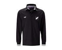 COTTON TRADERS Maillot de Rugby de l'équipe de Nouvelle- Zélande à manches longues pour Homme