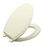 KOHLER K-4734-96 Rutledge Quiet-Close Elongated Toilet Seat with Quick-Release Functionality, Biscuit