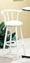 Set of 2 White Metal Swivel Barstool Bar Stools