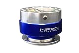 NRG INNOVATIONS STEERING WHEEL QUICK RELEASE KIT GEN 1.0 - SILVER BODY / BLUE RING (SRK-100B)