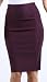 Petite High Waist Stretch Pencil Skirt with Shirred Waist Detail ( Choose from 5 Colors )
