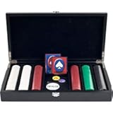 300 8.5g Super Diamond Poker Chips in Las Vegas Sign Case - Casino Supplies - Poker Chip Sets - Wooden Case - 300 Chips