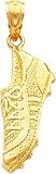 14K Yellow Gold Jogging Shoe Charm Sneaker Pendant