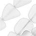 Cultured Sea Glass, Small Flat Freeform Beads 13-16mm, 6 Pieces, Crystal