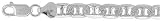 Sterling Silver 1/4 (6.8 mm) Medium Thick PAVE (Diamond Cut) Mariner Chain, NICKEL FREE