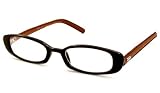 UrbanSpecs Readers Full Readers (Women) Reading Glasses - R4924 Brown Leather