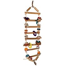 Planet Pleasures Rope Ladder Natural Bird Toy, Large/30
