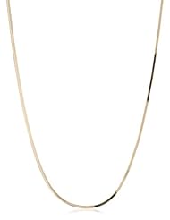 Duragold 14k Gold 8-Sided Diamond-Cut Snake Chain Necklace (.60mm)