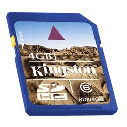 Childrens Toyshop  Electronics : Kingston 4 GB SDHC Class 6 Flash Card (SD6/4 GB)