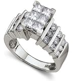 2ctw 14k White Gold Diamond Multi-Top Ring