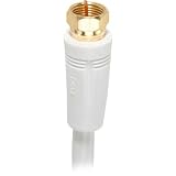 6' RG-6 Digital Coaxial Cable With Gold Plated F Connectors (White)