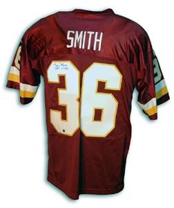 Timmy Smith Signed Washington Redskins Red Throwback Jersey