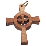 Holy Spirit Olive wood Dove Cross Laser