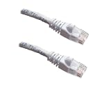 White Ethernet Network, Patch Cable, Molded Snagless Boot, 2 feet - Connects computer to network or router via the CAT5E RJ45 connection
